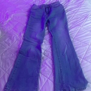 Petite high waist flare jeans